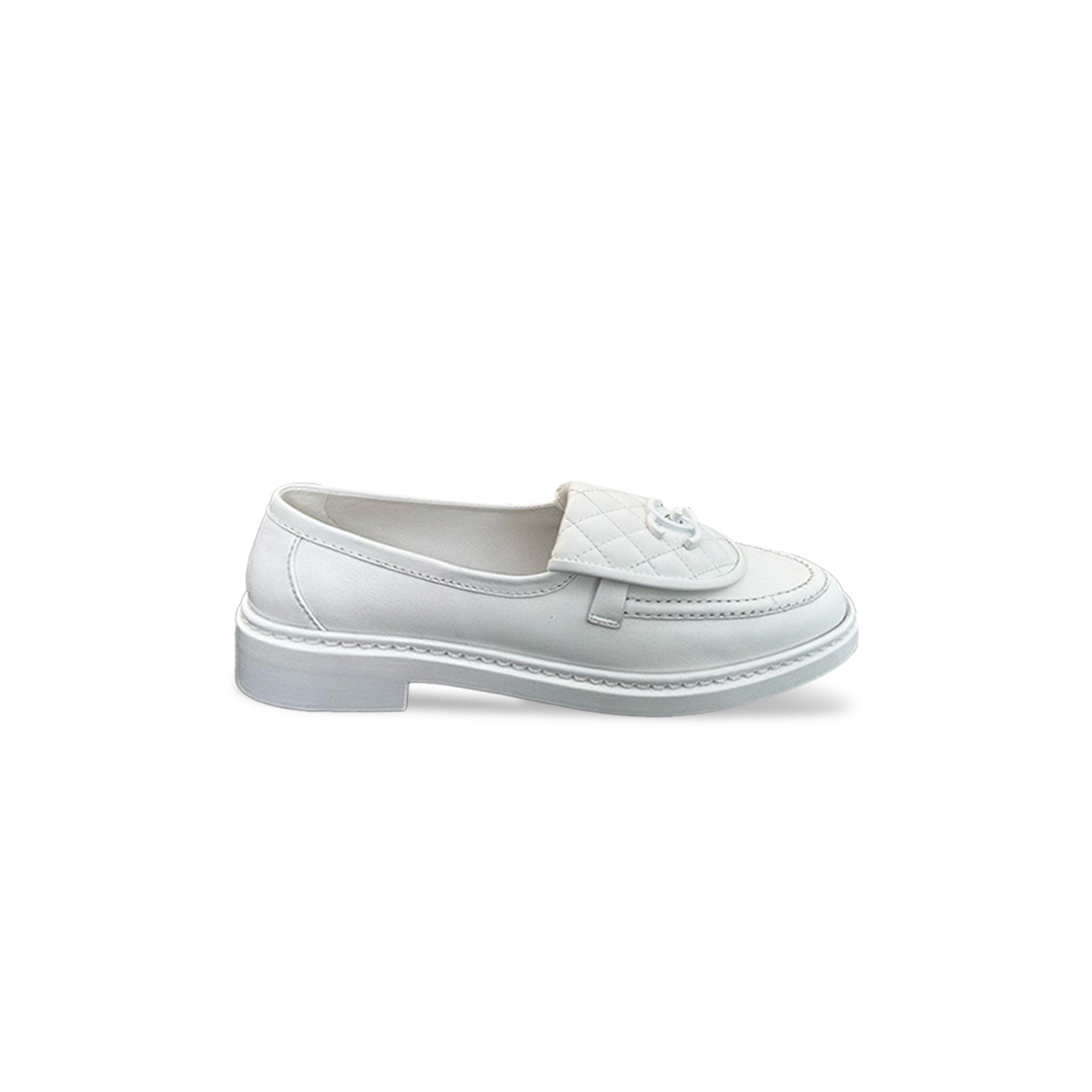 Ch**el quilted leather cc turnlock loafers